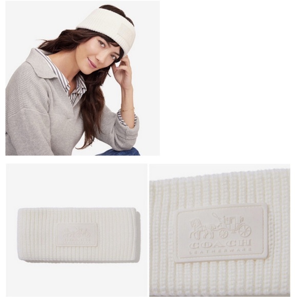 Coach Accessories - Coach Ivory Knit Headband
